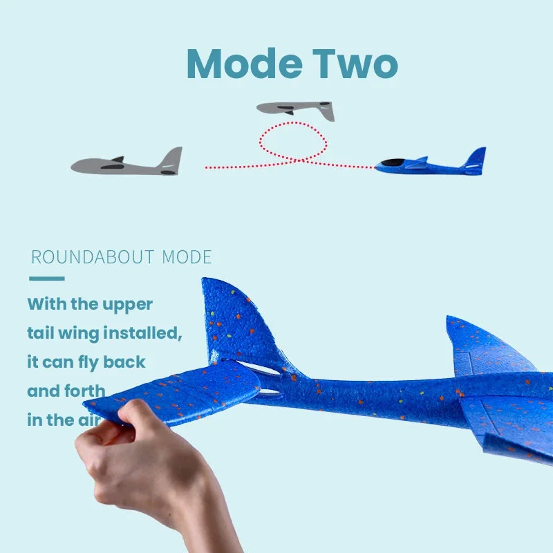 48cm Big Hand Launch Throwing Foam Palne EPP Airplane Model Glider Plane Aircraft Model Outdoor DIY Educational Toy for Children 4