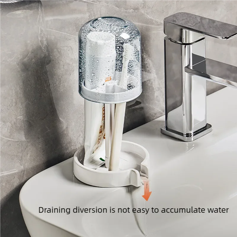 New Holder For Toothbrush Protector Cover Toothpaste Holder Organizer In The Bathroom Gargle Cup Dust-proof Toothbrush Holder
