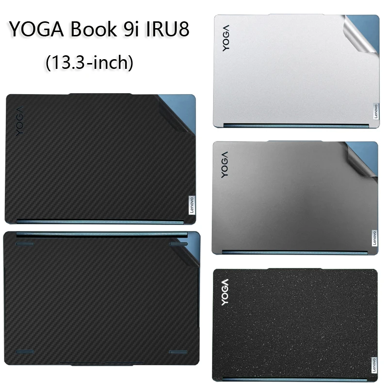 Sticker Skin Cover for Lenovo YOGA Book 9i IRU8 13.3inch Laptop Carbon fiber Vinyl Protection