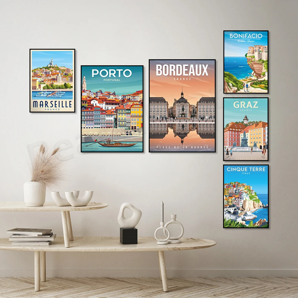 Affiche Marseille, Travel poster Marseille City