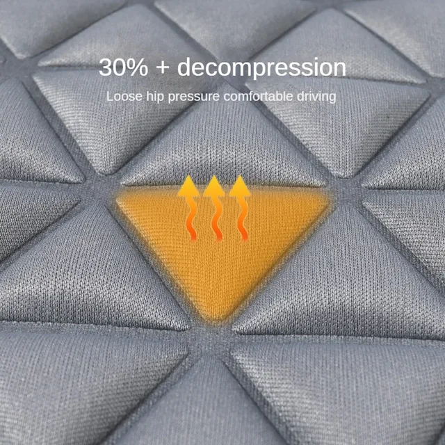 Breathable Fabric Car Seat Cover 3D Triangular Concave Convex Hip Massage Cover General Car Seat Cushion with Backrest Cushion - Image 6