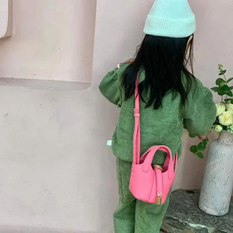 2024 Fashion Mini Children Crossbody Bag Bucket Newest Handbag Girls Cheap High Quality Outing Messenger Bags - 4