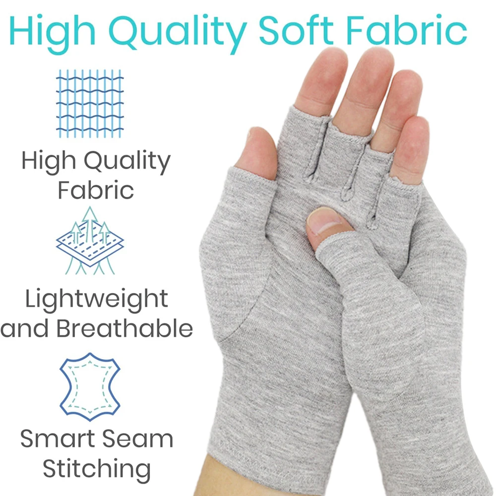 Fingerless Gloves Compression Gloves 1Pair Bamboo For Women Men