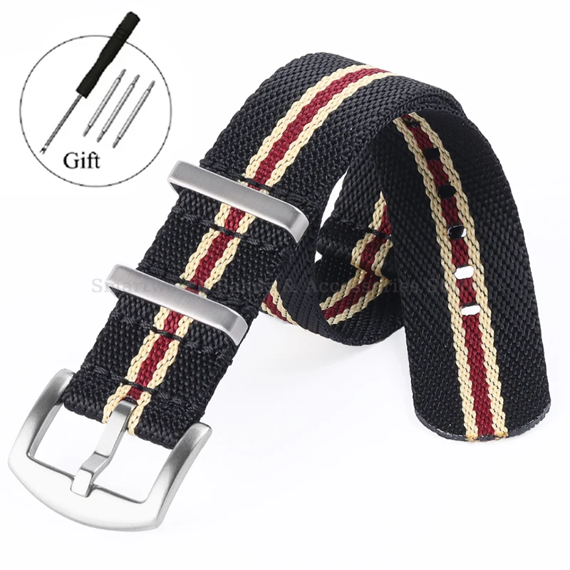 Premium Nylon Canvas Military Watch Strap - Soft Fabric Belt Bracelet