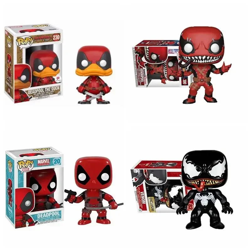 Funko Movies Venomized Venompool 300 # Death Venom 82 # Esclusivo Deadpool The Duck 230 # Action Figure Model Collection Toy