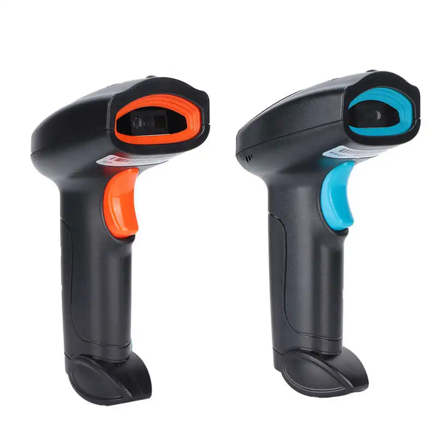 HBAPOS Bar Code Scanner QR Bar Code Reader 2.4G Wireless Wired USB Scan Gun for Warehouse POS System PC