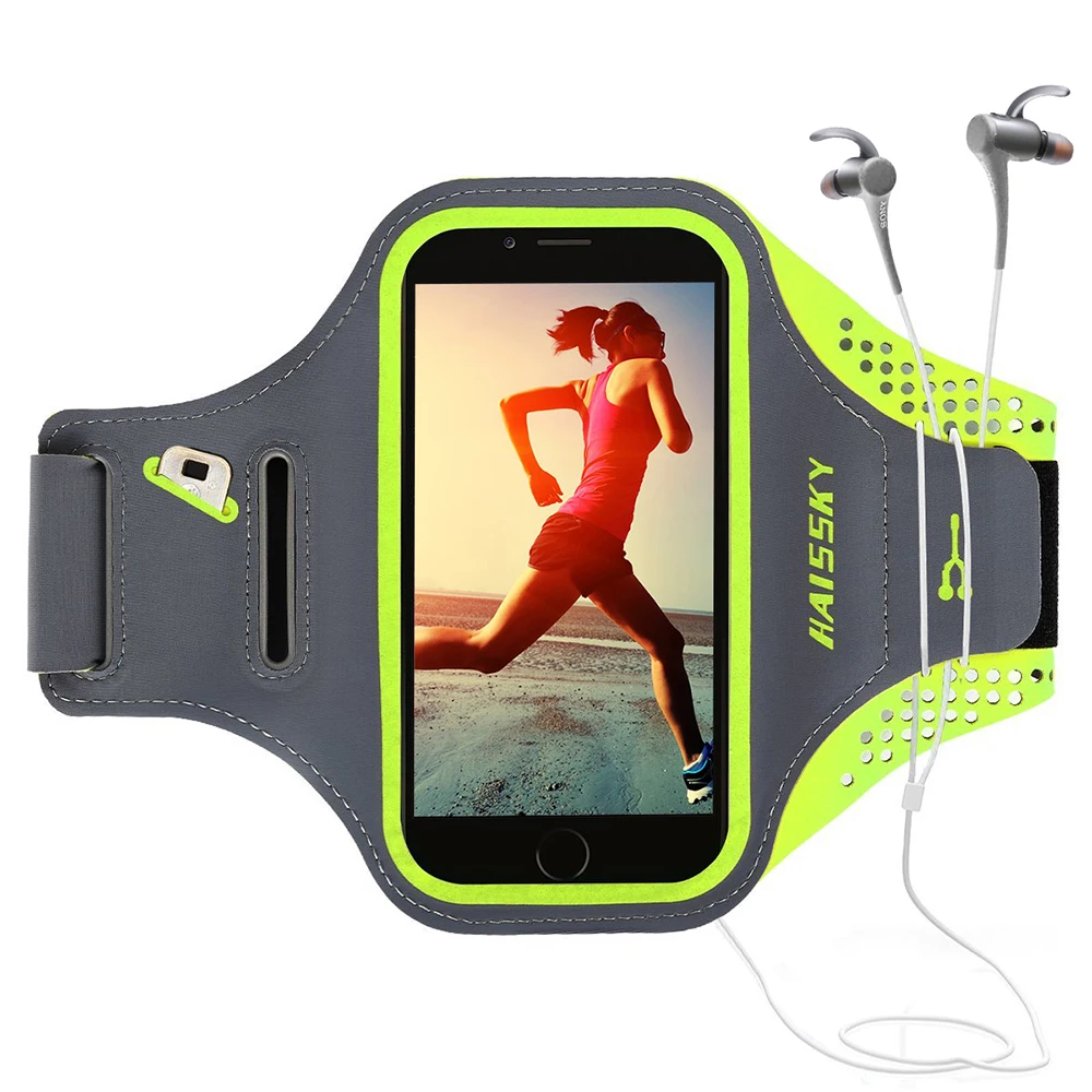 HAISSKY Classic Running Sport Armbands Phone Pouch For iPhone 14 13 12