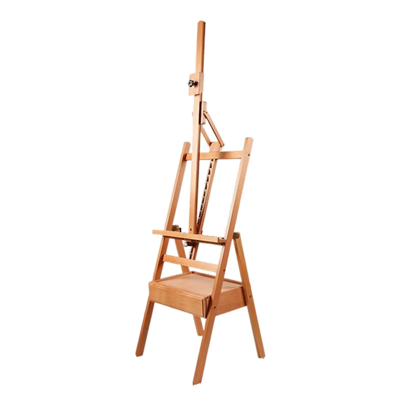 Wooden French Sketchbox Easel with Drawer Adjustable Studio Field Sketch Box Easel Stand for Accessories Sketching Artist
