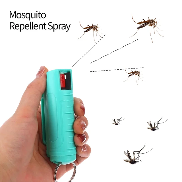 Hordozható Újrafelhasználható Önvédelem Papper Spray-Kulcstartó Női Műanyag Nyomás Típusú Permetező Kulccsal Kulcstartó Népszerű - Image 3