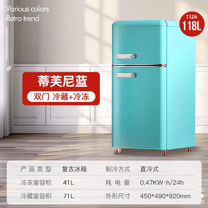 Chigo-Petit réfrigérateur vintage de style américain et européen, célébrité  Internet, ménage, double indispensable, 118 V, 220 L - AliExpress