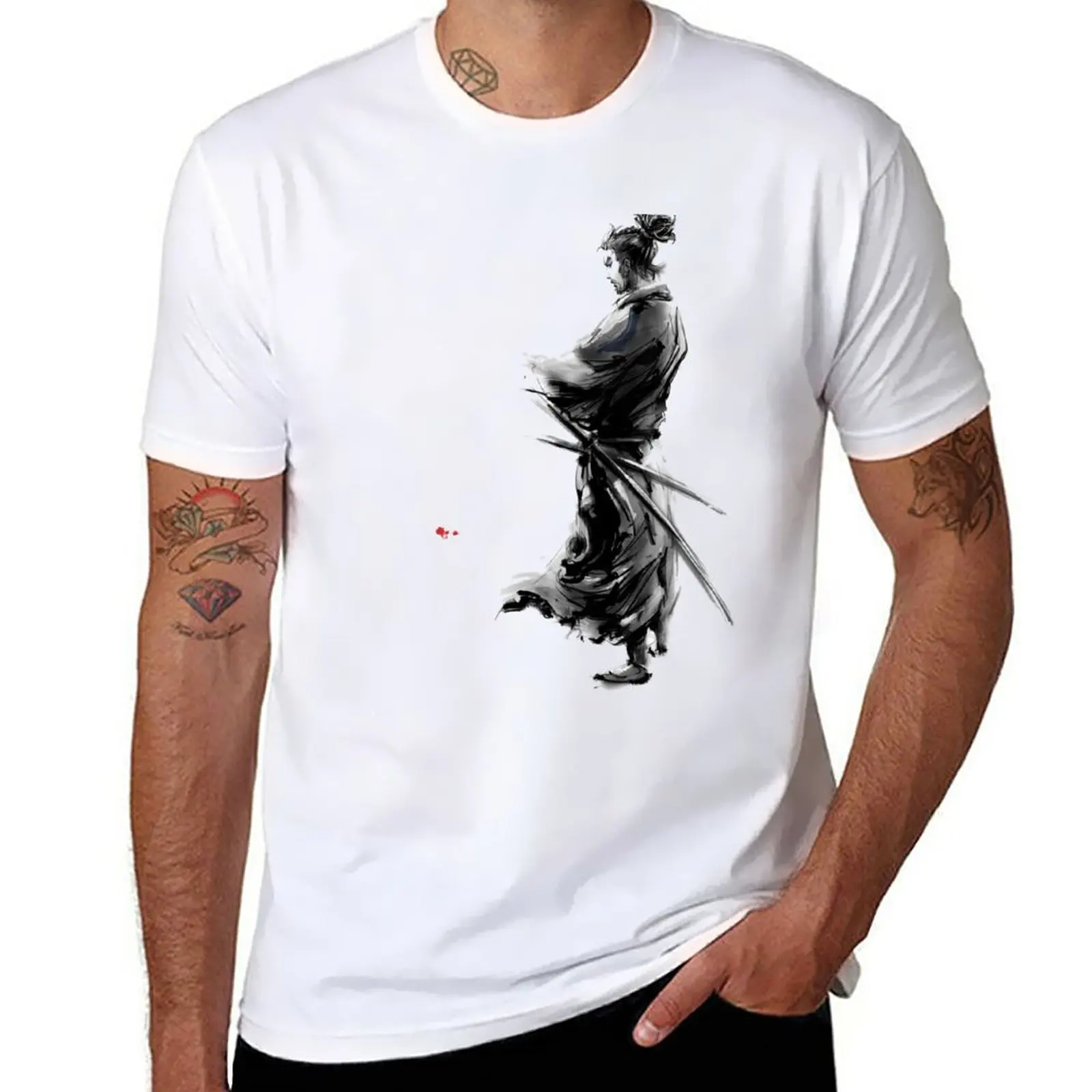 

New Samurai T-Shirt anime clothes Short t-shirt graphic t shirts mens t shirts casual stylish