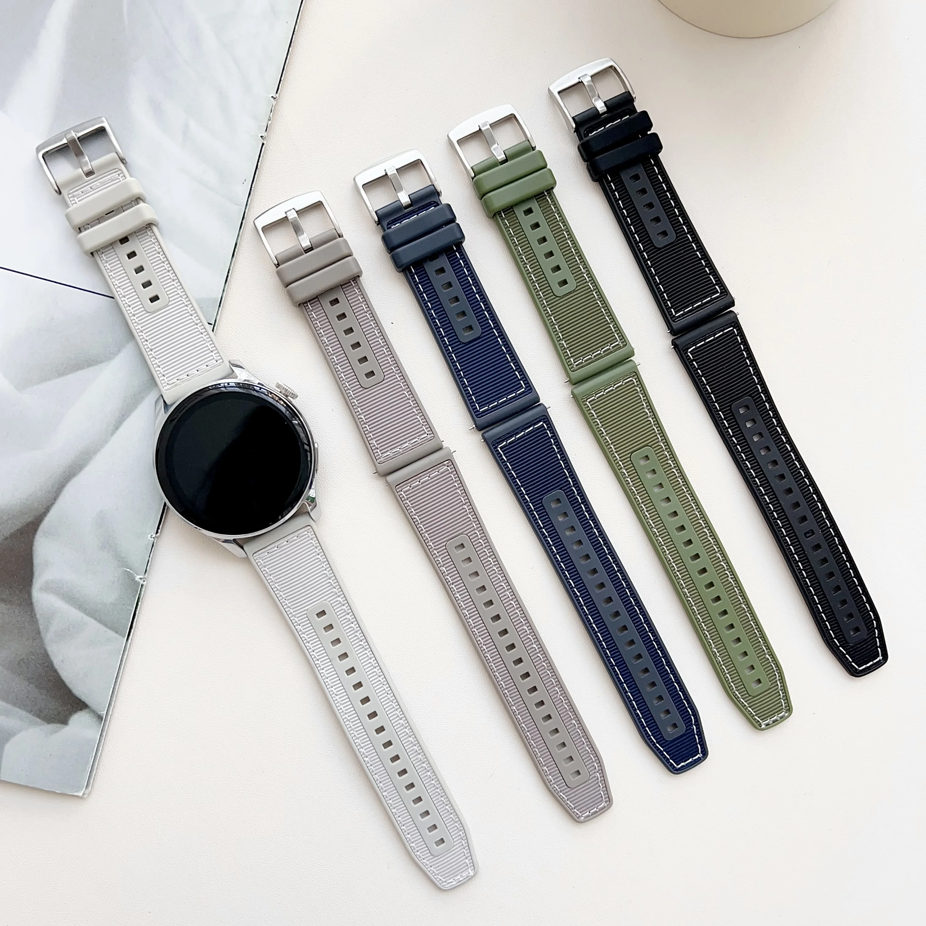 

Ремешок для Huawei Watch GT 4 (22 мм) с нейлоновым силиконовым ремешком