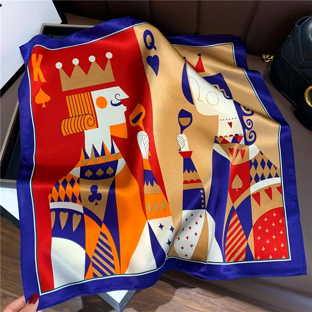 Scarf 100% Silk Bandana Women Square Scarves Wrap Kerchief Mulberry Spring Fashion Luxury High Quality Headband Hijab Shawls 16215-2