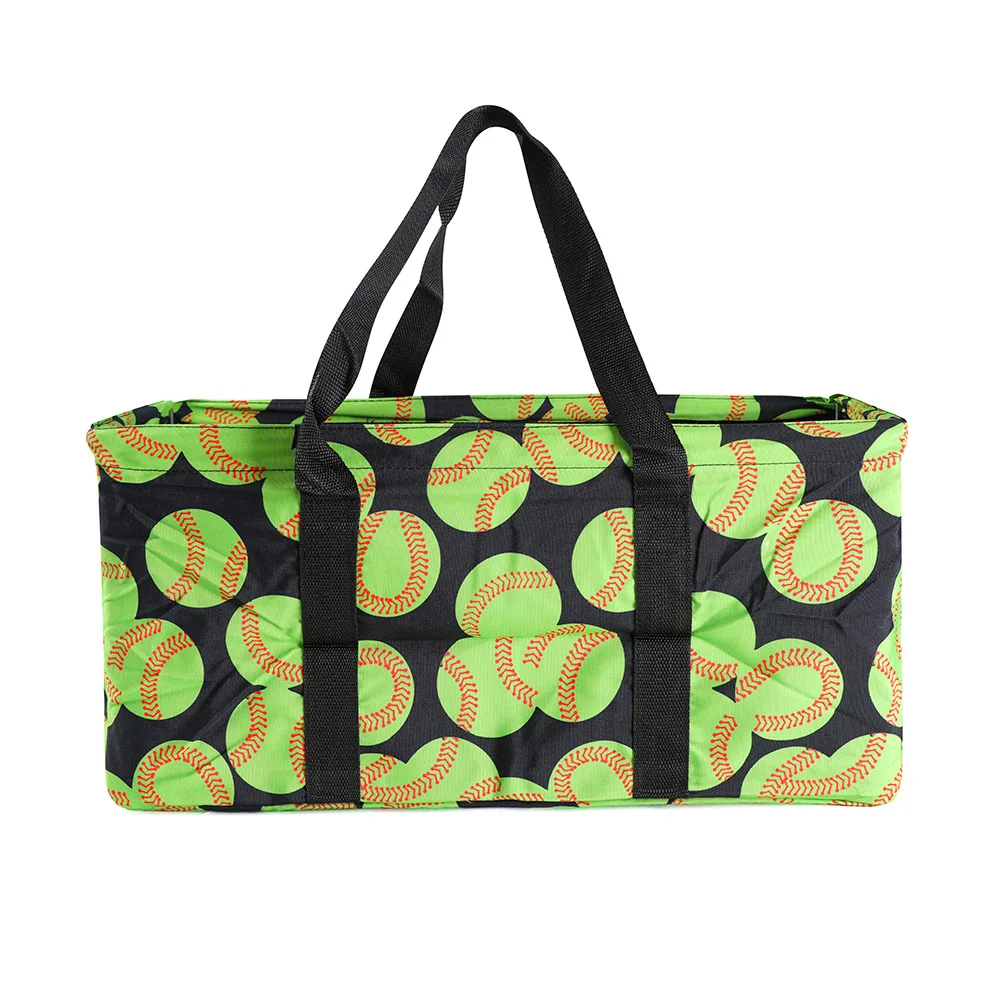Fashion Ball Print Canvas Duffle Bags Women Soccer Pattern Weekend Luggage Bag Female Large Capacity Baseball Overnight Bag