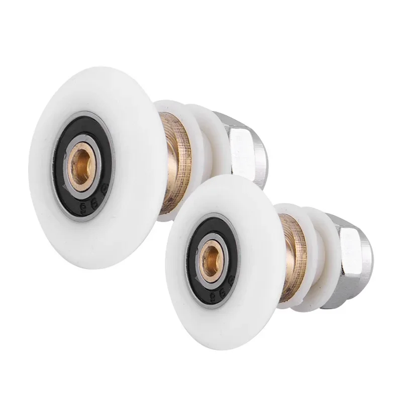 Shower Door Rollers 4pcs/8pcs 19/23/25/27mm Brass Nylon Single partiality Runner Wheel Pulley Door Rollers Sliding Doors Shower Cabin Accessories shower door rollers,sliding door roller,shower room pulley,shower room rollers,sliding door pulley