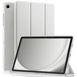 Enhance your tablet experience with our Premium Soft Silicone Tri - Fold Folio Stand Flip Case. (SZ - Grey)