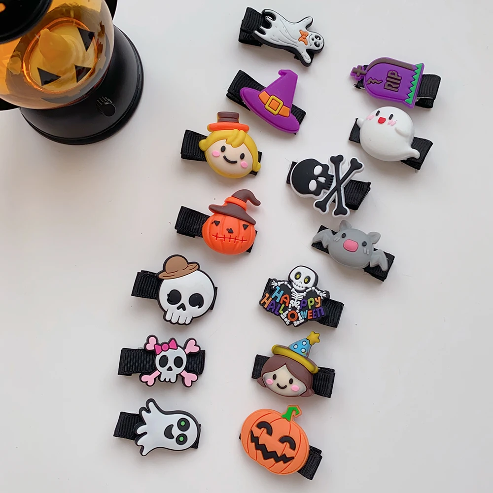 14 Pieces of Cute Little Halloween Hairpins for Girls with Side Clips That Won&rsquo;T Hurt Your Hair