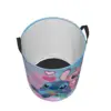 Custom Stitch Angel Laundry Hamper Large Clothes Storage Basket Disney Anime Toy Bin Organizer for Kids 3