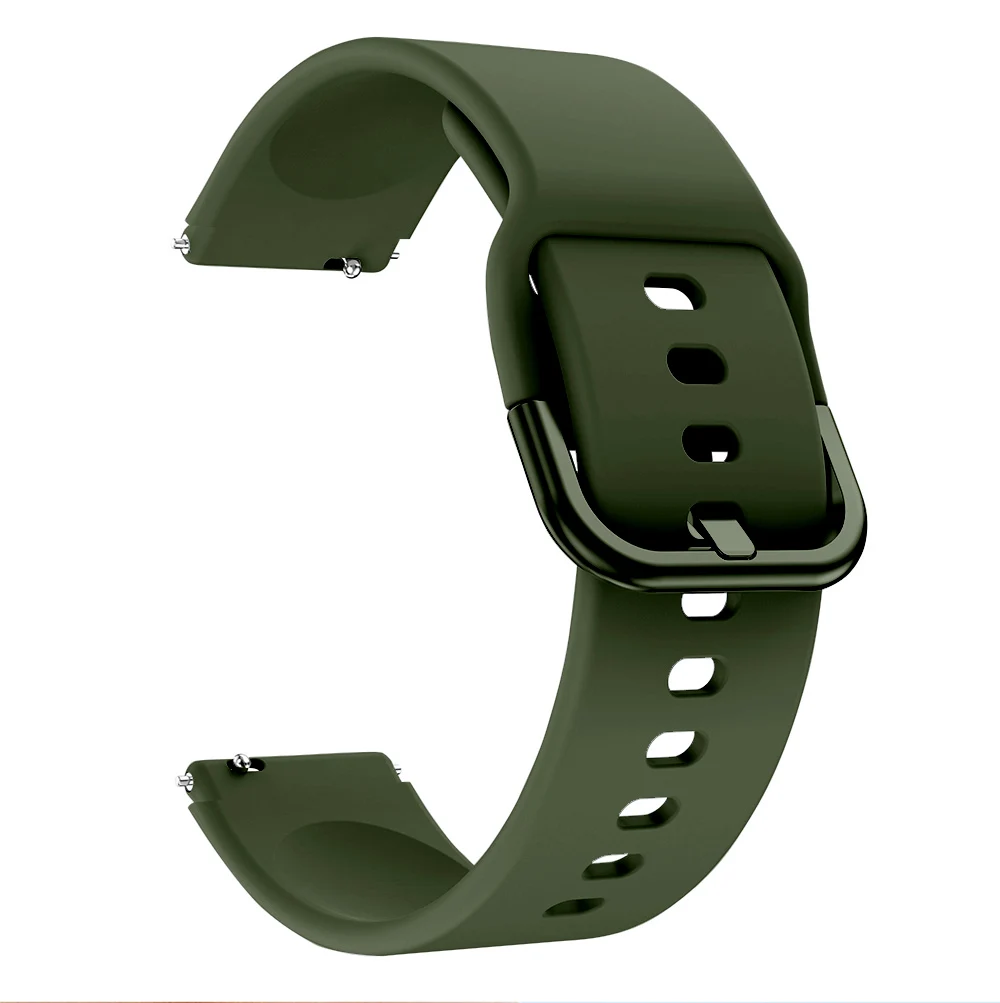 18mm Orange Silicone Watch Strap with Classic Buckle