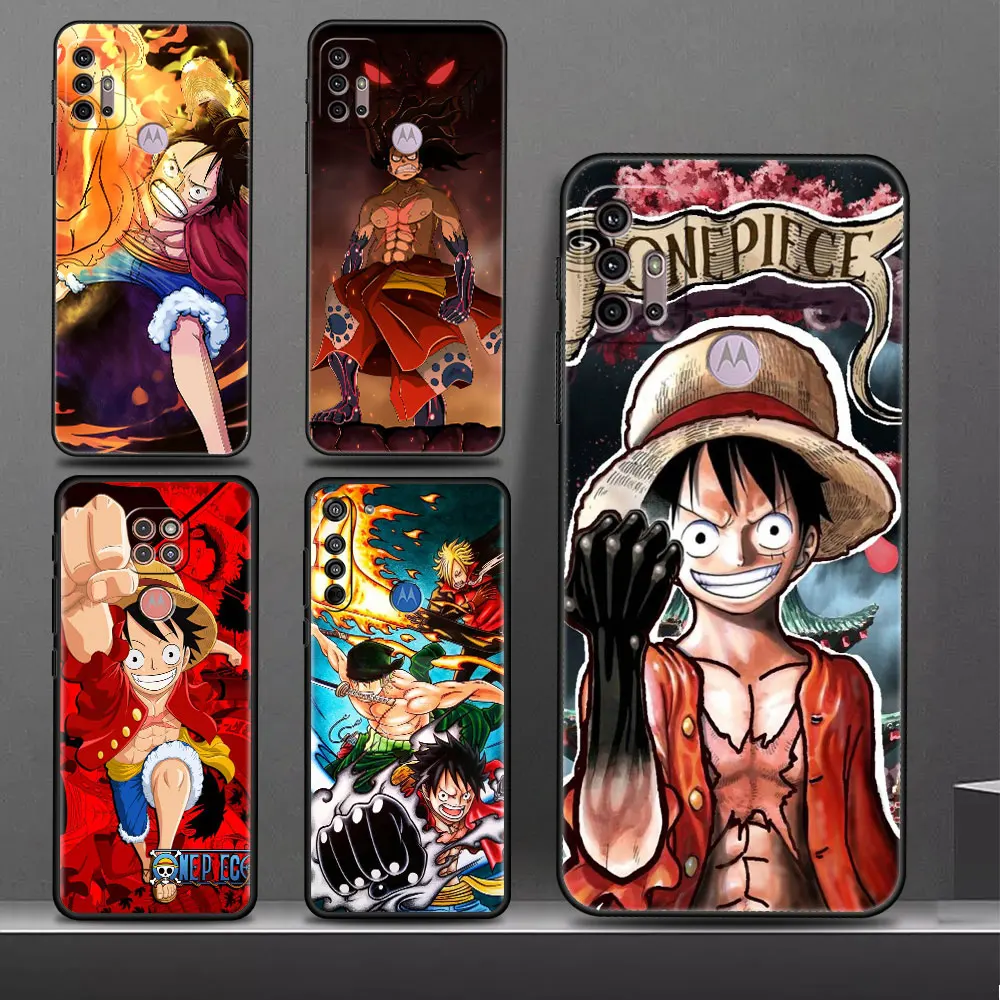 

Case For Motorola G60 G30 G22 G51 G71 One Fusion Plus Edge 20 Lite 30 G9 Play G50 G72 Silicone Phone Cover Anime Manga One Piece