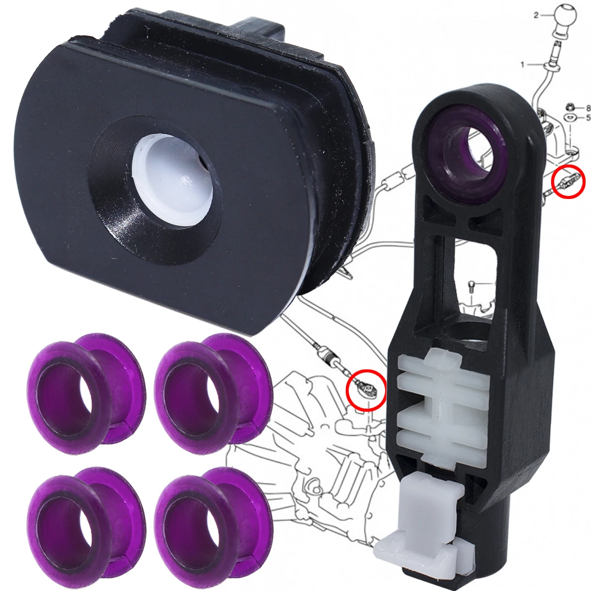 5SpeedGearShifterCableBushingForSuzukiSX4SwiftSportLeverEnd