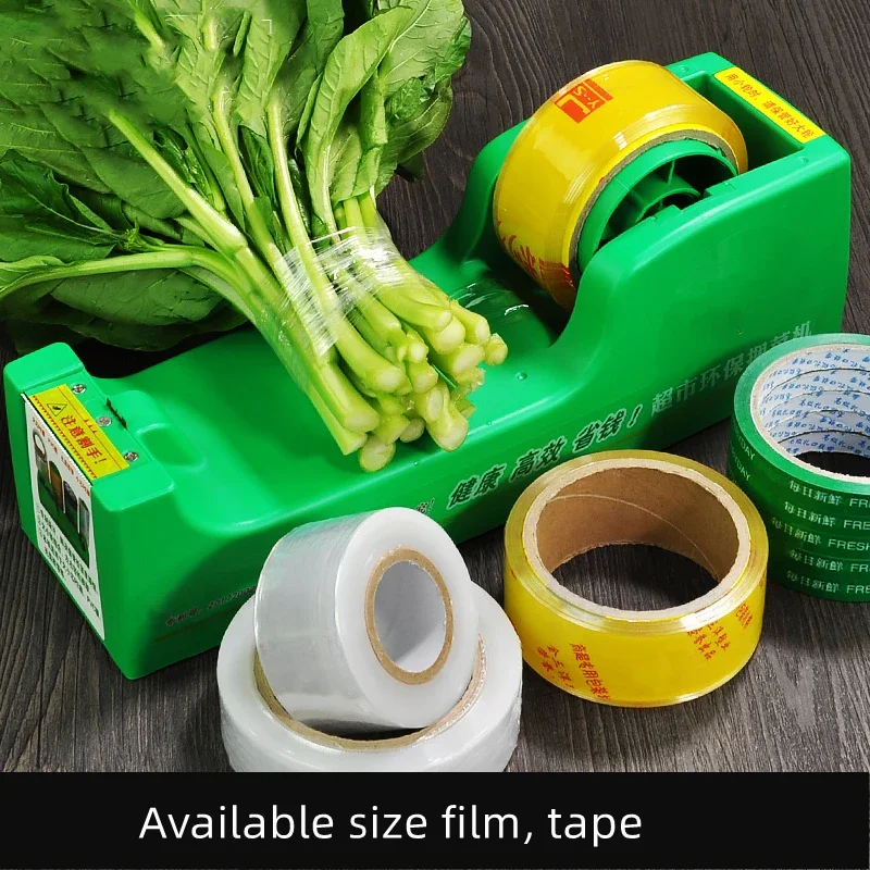 Macchina Per Rilegatura Verde Del Supermercato Rilegatrice Per Nastro Di Verdure Fresche Con Pellicola Fresca