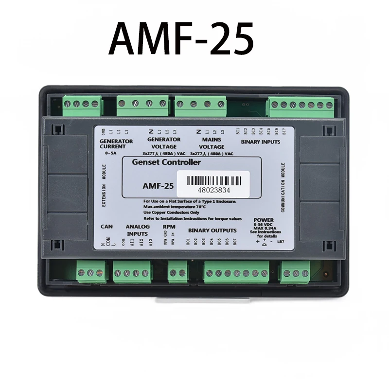 AMF 25 AMF-25 오리지널 디젤 발전기 세트 컨트롤러, 자동 정지 제어 모듈, LCD 디스플레이, 원격 모니터링 패널