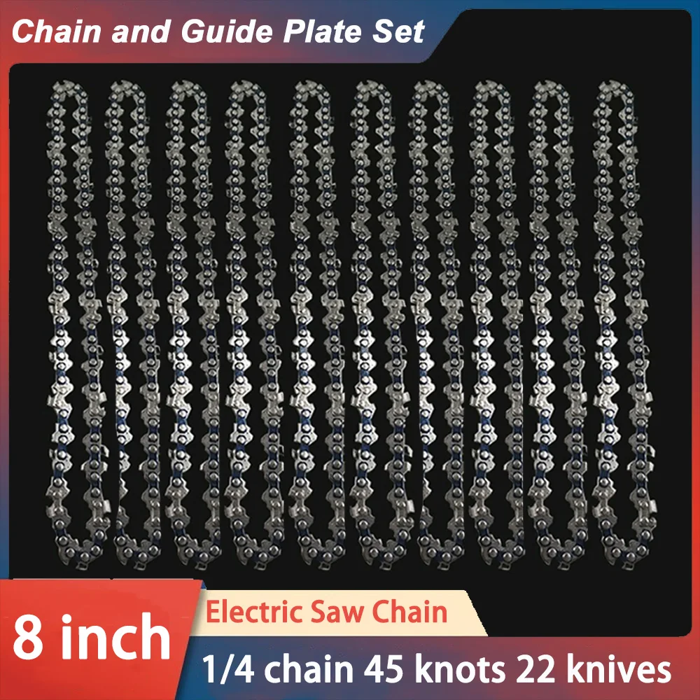 Portable 8-Inch Mini Chainsaw Chain with 45 Knots and 22 Blades for Precision Pruning and Logging
