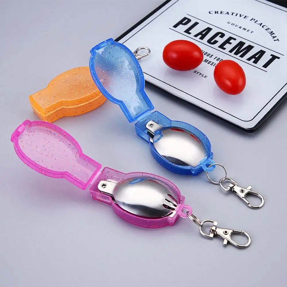 Light Small Utensil Stainless Outdoor Pocket Spoon Fork Travel Camping Tool Foldable Forks Folding Cookware