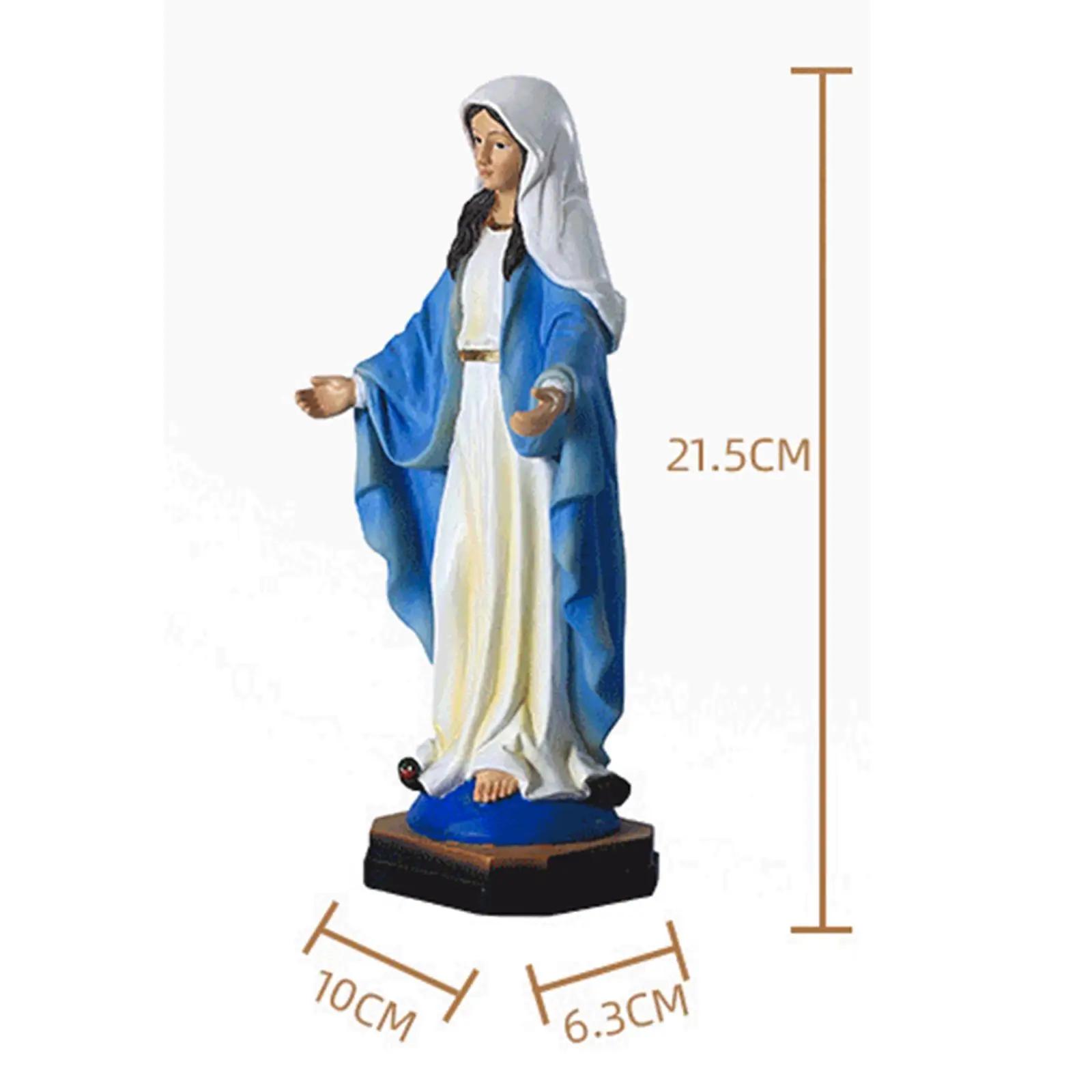 Resin Virgin Mary Statue Abstract for Living Room Decoration Craft