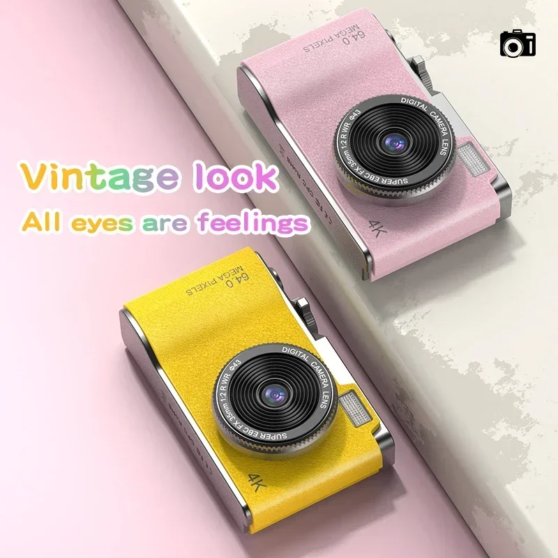 GlowMartCustomizable New Mini CCD Children's 4K HD Photo New Children's Student Portable Digital