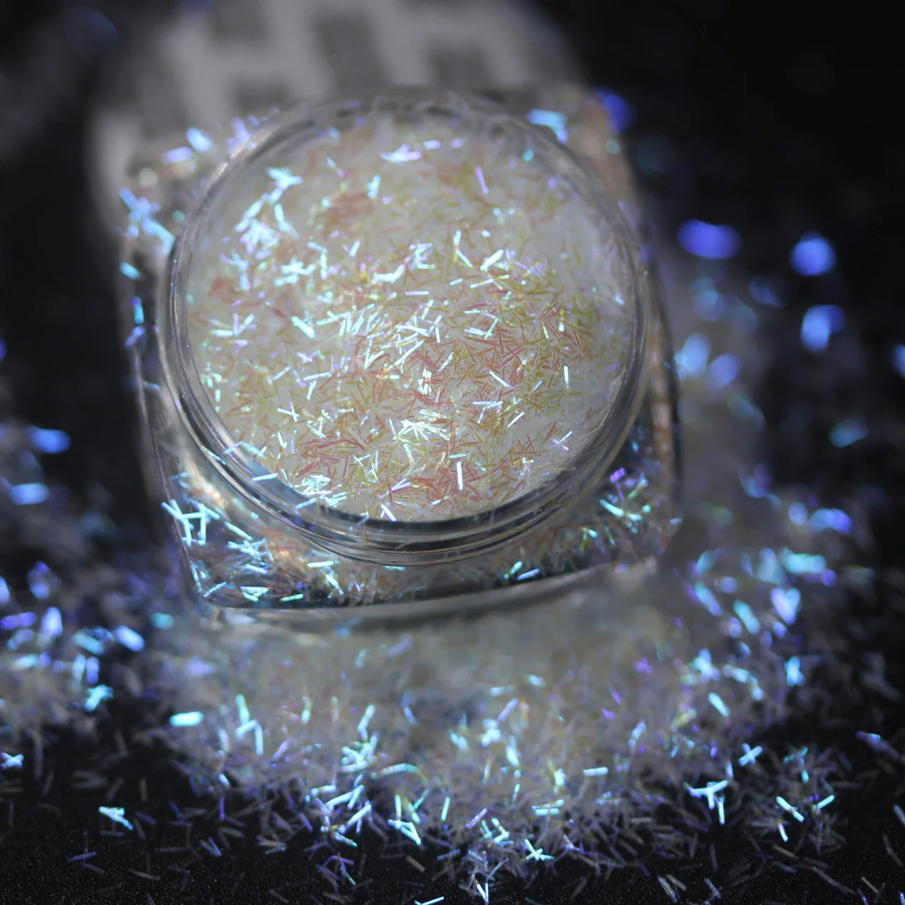 2mm 2.5mm Purple Blue Stars and 0.05x0.8mm Tinsel Small Holographic Fine White Glitter Nails Resin Tumblers Candle Making Crafts