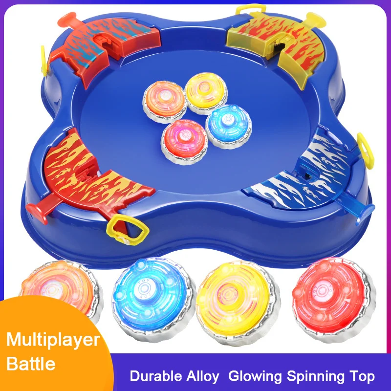 스핀 배틀 아레나 세트 - 멀티플레이어 경쟁 및 가족 상호 작용을 위한 데스크탑 회전 탑 게임