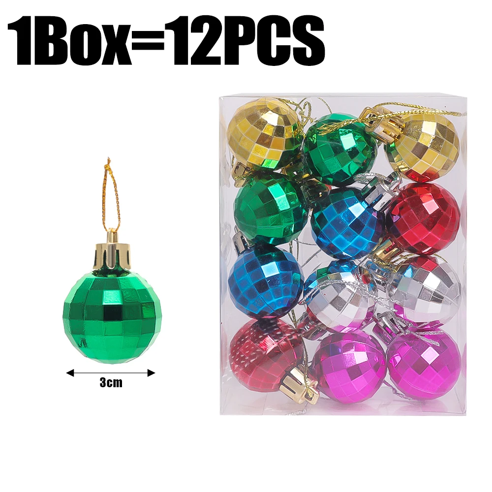 Christmas Decoration Ball Gold Red Silver Rose Xmas Tree Hanging Pendant Home Party Christmas New Year DIY Decoration Supplies