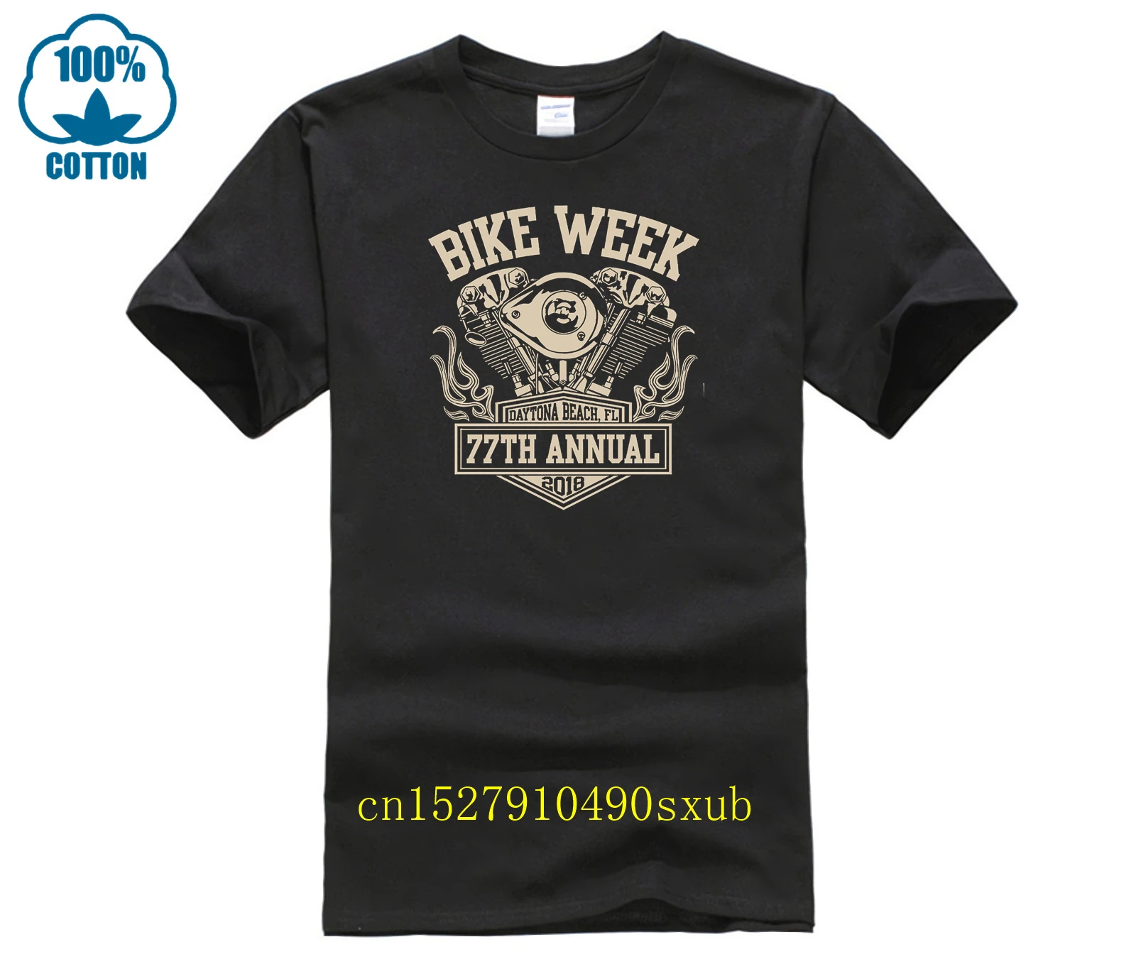 2024 New Summer Casual Men Tee Shirt Biker Life Usa 2024 Bikes Week Daytona Beach Knucklehead T Shirt