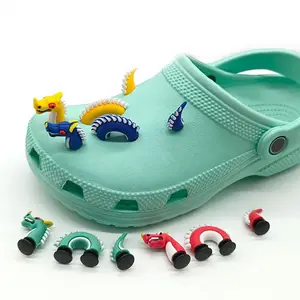 Shoe Decorations Novelty PVC 3D Dragon Style Garden Shoes Accessories Croc Charm Ornaments Kids Gift Charm Ornaments