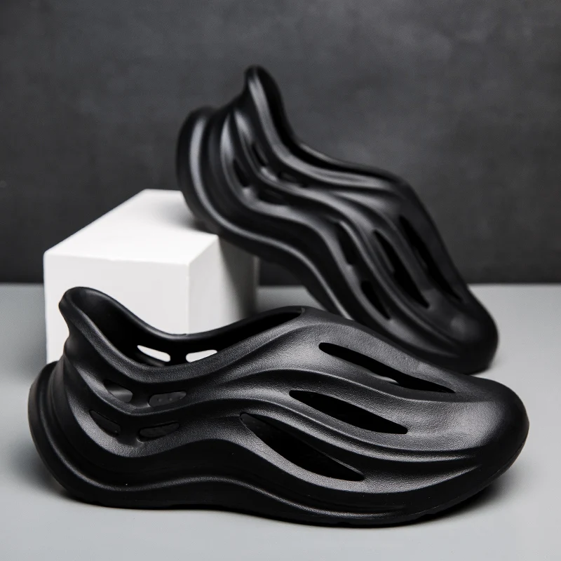 נעלי קיץ גברים נעלי בית עמיד למים סנדלי חיצוני מהיר יבש חוף נעלי בית להעיף פלטפורמה נעלי בית נוח לגברים