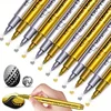 4Pcs DIY Metal Waterproof Permanent Paint Marker PensbGold Silver Craftwork Resin Mold Pen Art painting Supplies 1