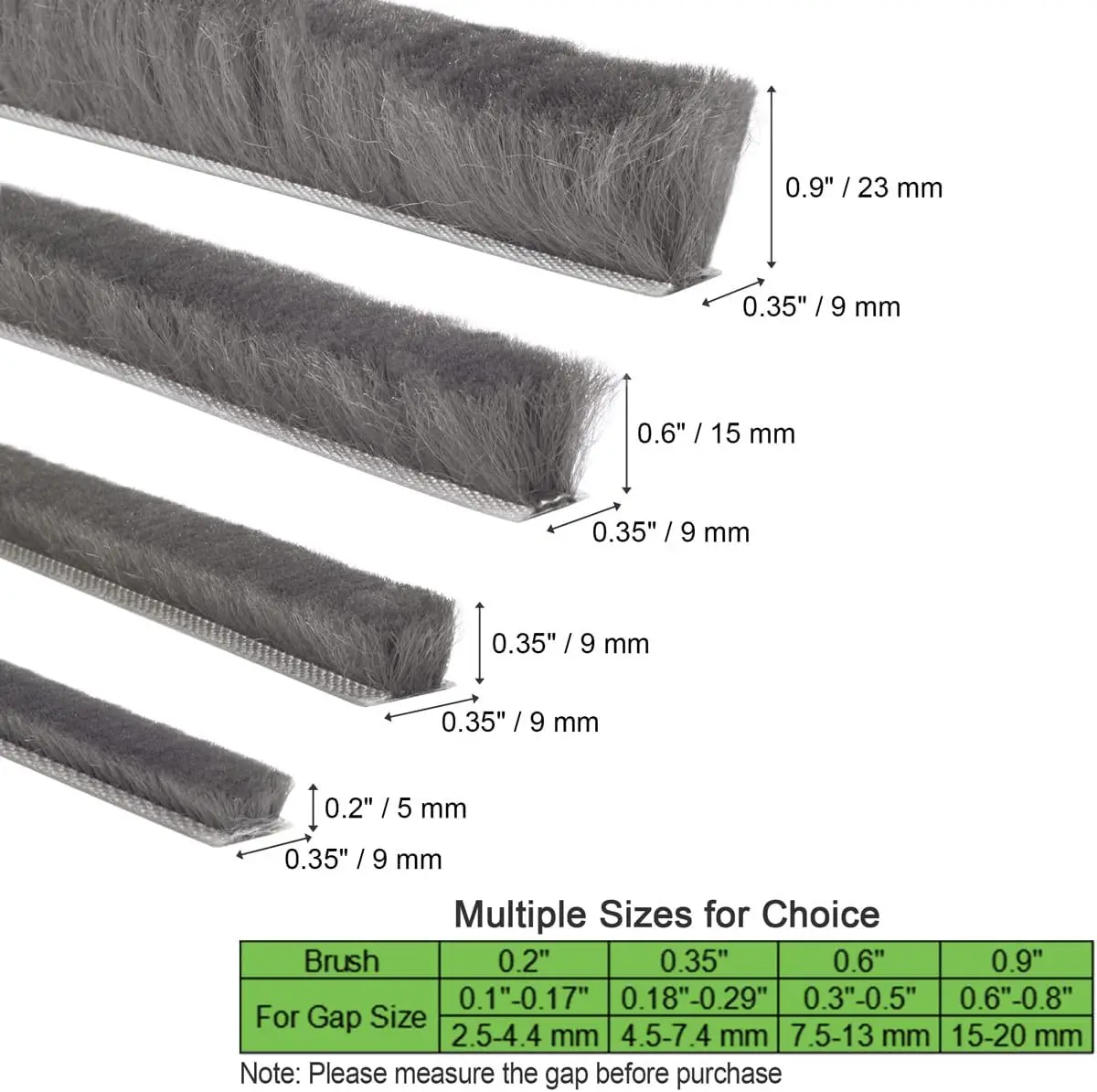 10-Meter Self-Adhesive Soundproof Door and Window Sealing Strip
