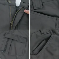 Outdoor Men Tactical Softshell Cargo Pants Working Camping Hiking Trousers Pocket Military Climbing Trekking Hunting Fleece Pant 2