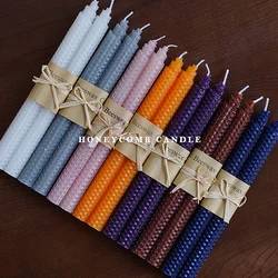 Handmade Home Western-style Birthday Party Scene Decorated with Beeswax Long Pole Honeycomb Candles Decorative Ornaments