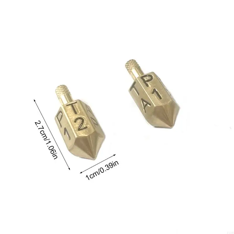 F1FD 2Pcs 6 Sides Metal Game Spins Dices for Parties During Festival Holiday Night Game
