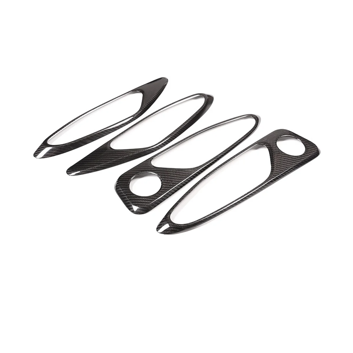 

Сухое углеродное волокно для Alfa Romeo Giulia 2017 2018 2019, внутренняя дверная ручка автомобиля, крышка рамы, аксессуары для отделки