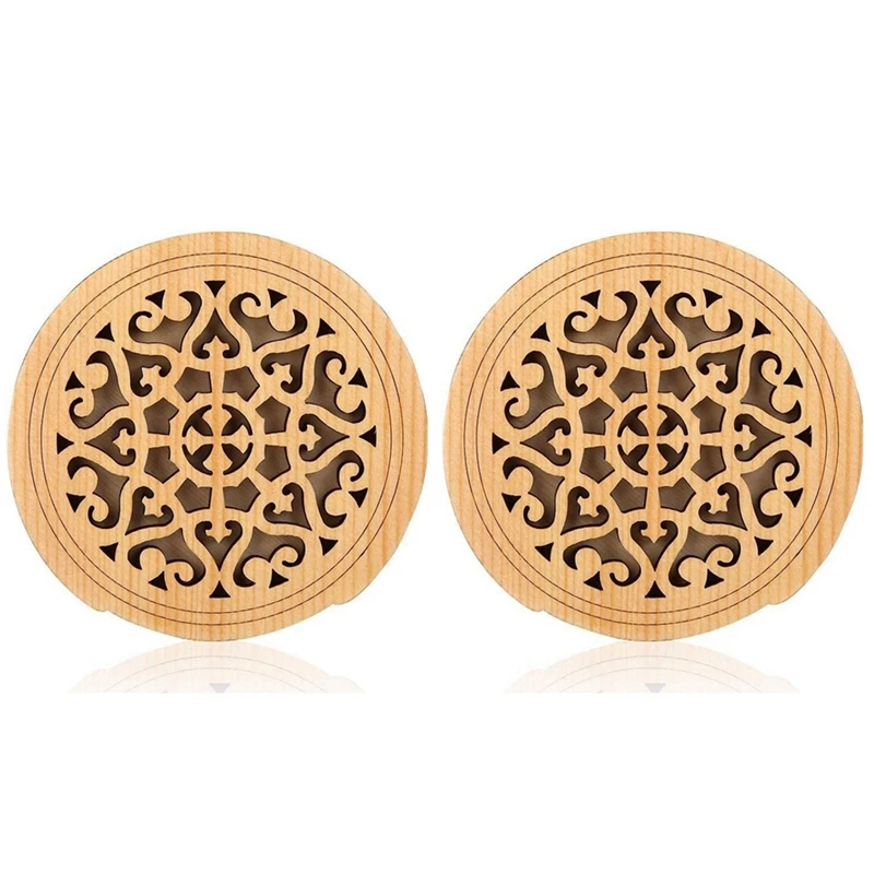 2X Guitar Wooden Soundhole Sound Hole Cover Block Feedback Buffer Spruce Wood For EQ Acoustic Folk Guitars,Style 1