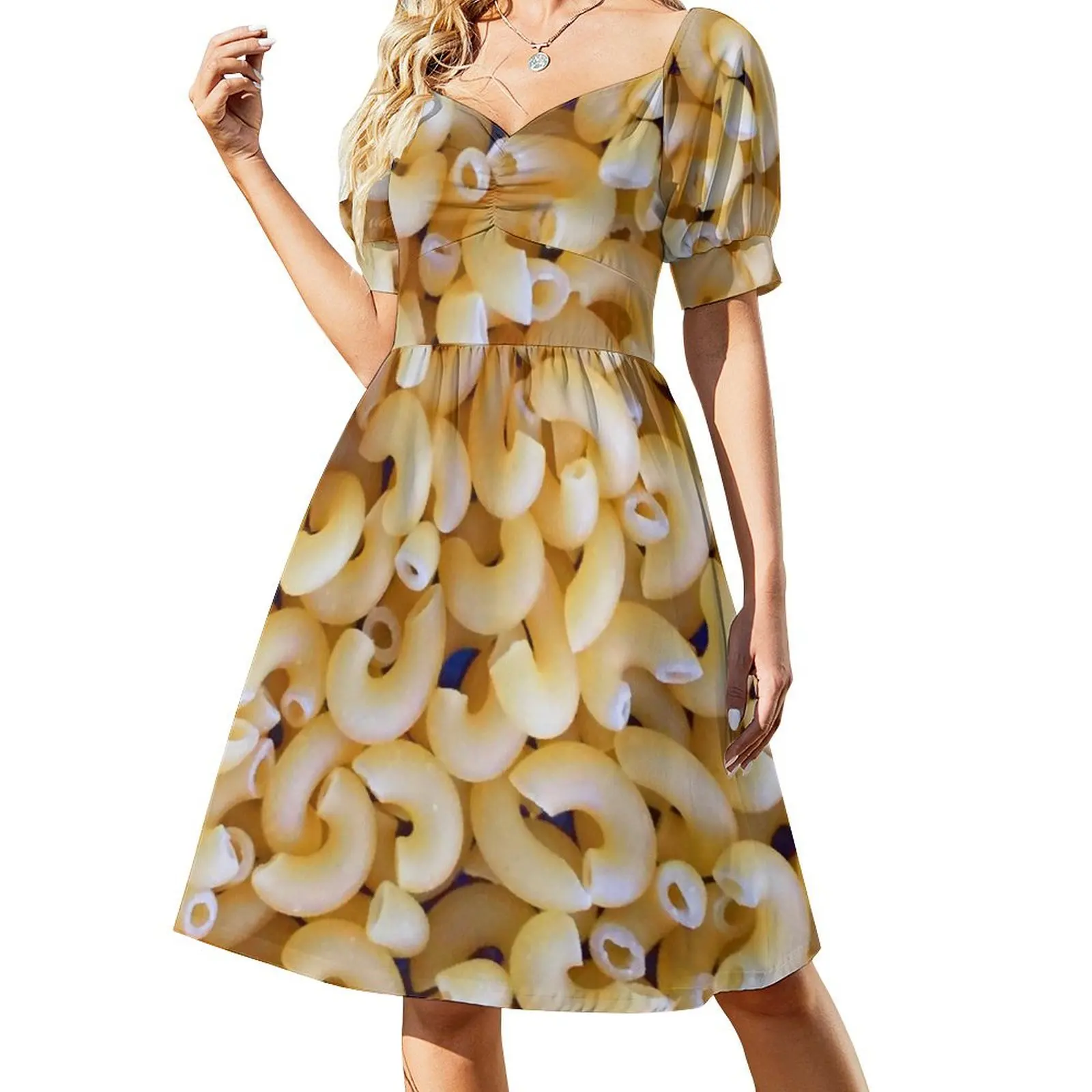 thumbnail image 1 of Vestido Macarrones Manga Corta Vestido de fiesta Vestidos de gala Vestido de verano Mujer Largo Mujer, 1 of 7