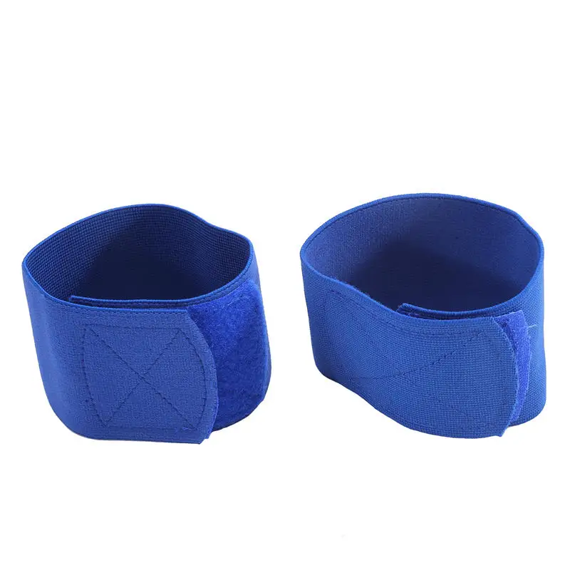 Polyester-Schienbeinschutz, fester Verband, verstellbar, Schwarz, Rot, Blau, Weiß, fester Riemen, rutschfest, atmungsaktiv, Fußball-Knöchelschutzgürtel – Detail 17