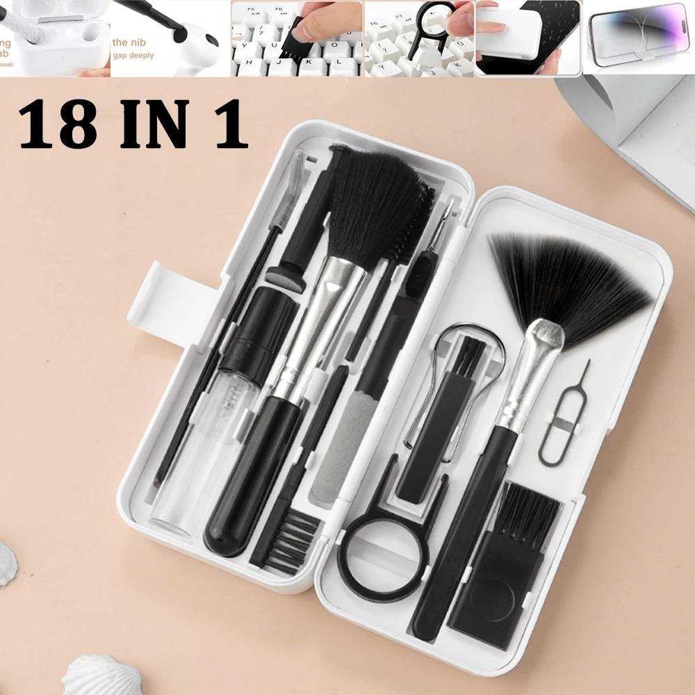 18 IN 1 Bluetooth Earphone Cleaner Kit for Airpods Pro 3 2 Earbuds Case