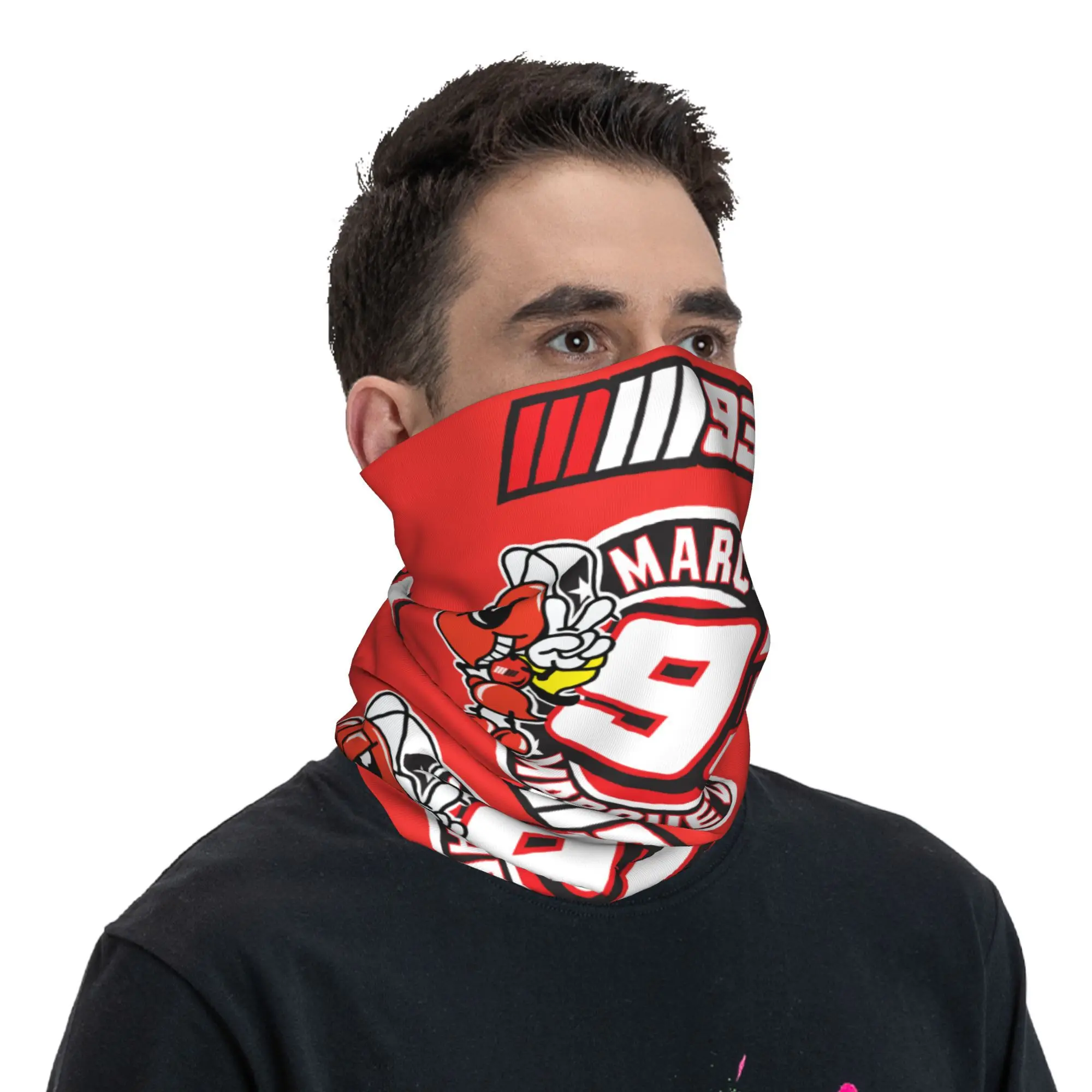 Motor-Marquezs Marxs Car 93 Ant Bandana Neck Warmer Men Women Winter Ski Hiking Scarf Gaiter Face Cover