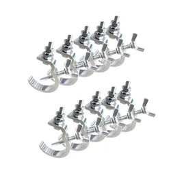 Pack of 10 Professional Aluminum LED Stage Lighting Hooks (Silver)