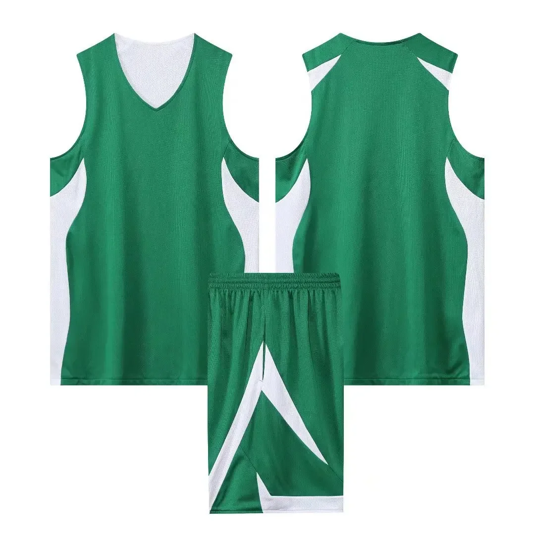 Double-Sided Basketball Uniform Suit Men's Women's Breathable Children's Basketball Jersey Competition Training Team DIY Printed